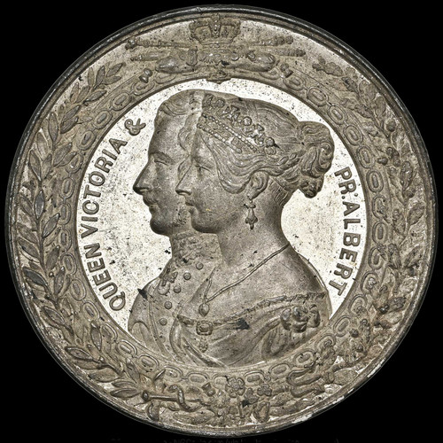 NGC MS63 1844  Great Britain Queen Victoria Royal Exchange Re-Opening Medal  BHM-2173.