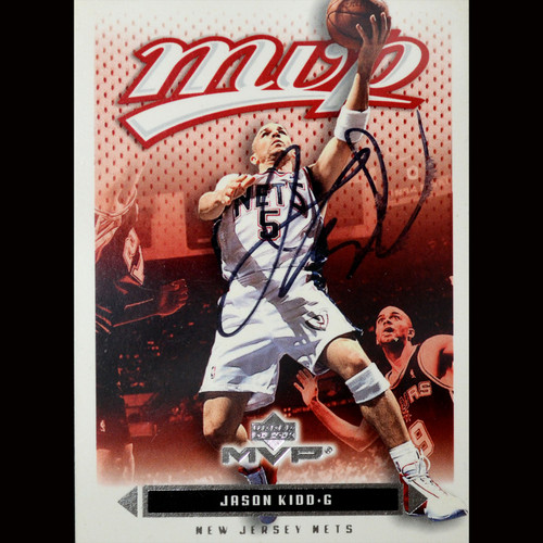 PSA Certified 2003 Upper Deck MVP Nets Jason Kidd Signed Basketball Card #104