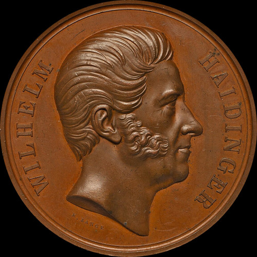 NGC MS62 1856 Austria Wilhelm Haidinger Bronze Medal Hauser-7416. 64mm