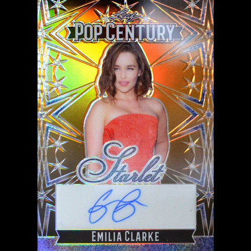 PSA 10 2024 Leaf Metal Pop Century Emilia Clarke Starlet Auto Prismatic Gold 1/1