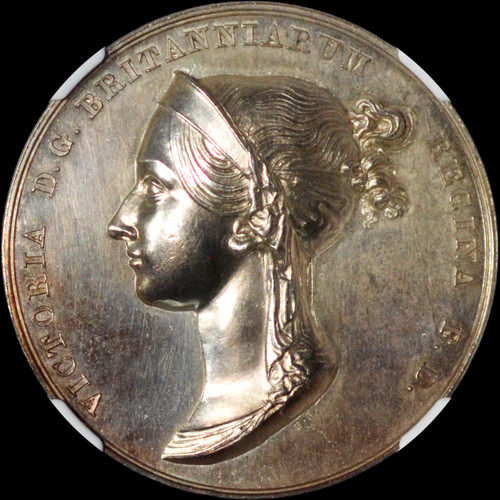 NGC MS61 1838 Great Britain Queen Victoria Coronation 37mm Silver Medal - RARE! NGC MS61 1838 Great Britain Queen Victoria Coronation 37mm Silver Medal - RARE!