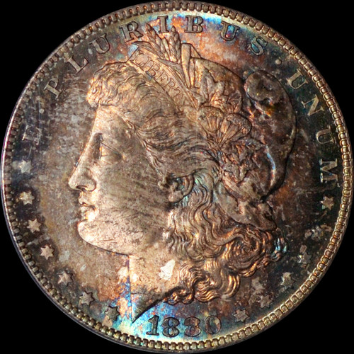 PCGS MS65 1880-S Silver Morgan Dollar - Amazing toning both side!!!