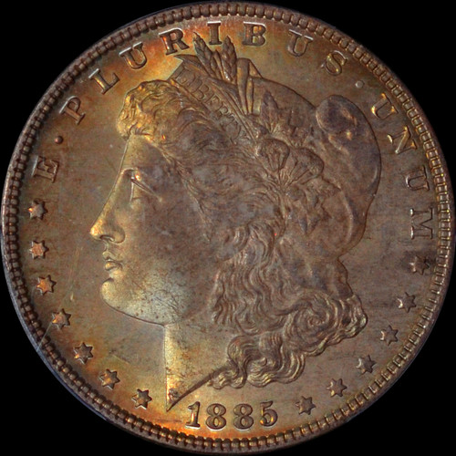 PCGS MS65 1888-P SILVER MORGAN DOLLAR - BEAUTIFUL TONED GEM