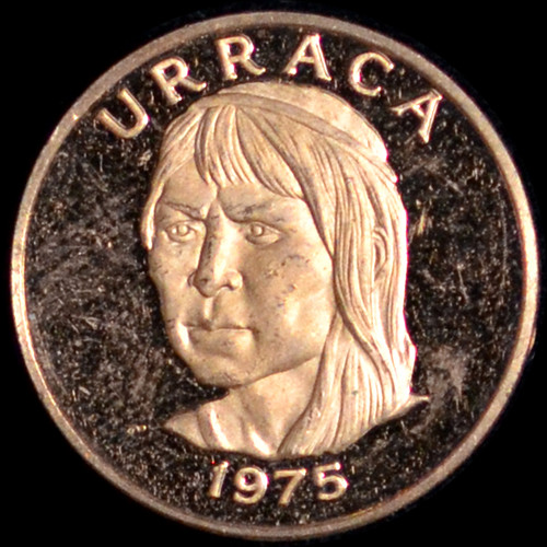 1975 Panama 1 Centesimo Proof Bust of Chief Urraca SM2110