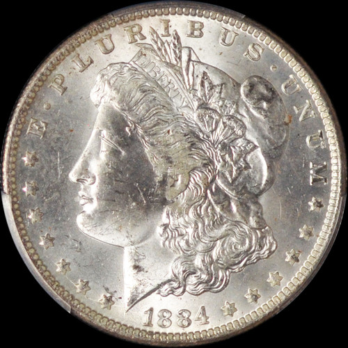 PCGS MS64 1884-O Morgan Dollar,  blast white.  sku450