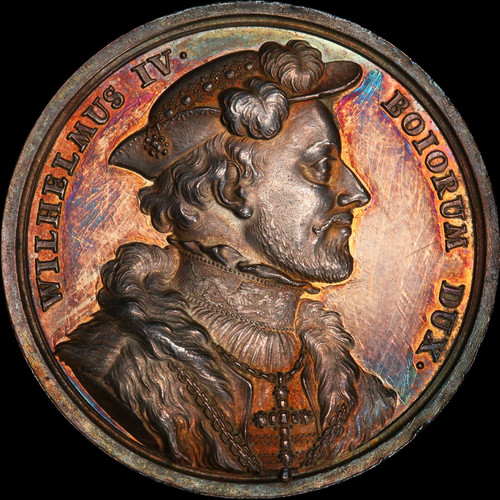 1550 Germany Bavaria, William IV. Silver Suite Medal. (Struck 1760-1770)