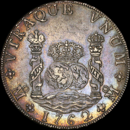 PCGS AU 1762-Mo MM MEXICO Charles III Silver 8 Reales, Mexico City Mint. Ex. Richard August Collection