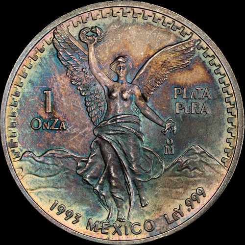PCGS MS67 1993-Mo Mexico Libertad Silver Onza Monster Toner!