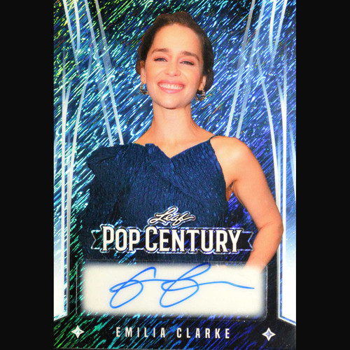 2025 Leaf Metal Pop Century Emilia Clarke Autograph Blue Shimmer Game of Thrones True 1/1
