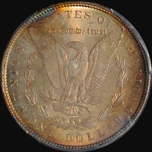 PCGS MS63 1887-P Morgan Silver Dollar - Reverse Toning