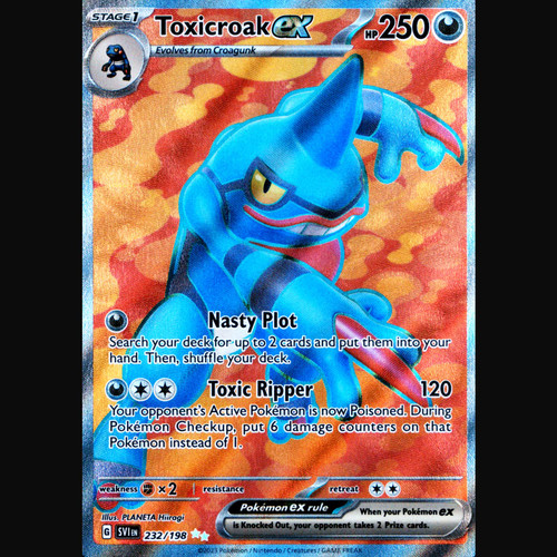 PSA 10 2023 POKEMON SVI EN #232 TOXICROAK ex ULTRA RARE Top 17