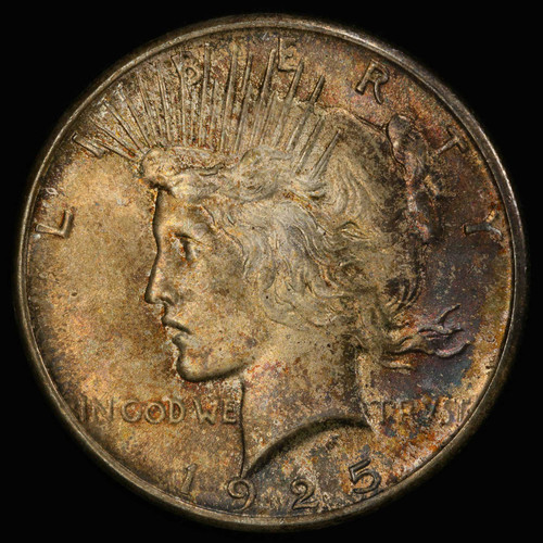 PCGS MS65 1925 VAM-1T VAM-5 Missing Ray Counter Clash Silver Peace Dollar RARE!
