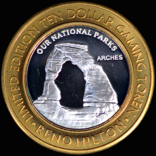 .999 Silver Reno Hilton Casino Our National Park Arches $10 limited edition 0.6 oz SM2197