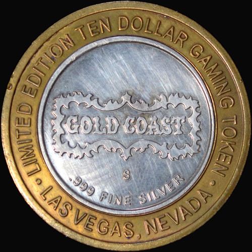 .999 Silver  Arriva Gold Coast Casino Las Vegas $10 limited edition 0.6 oz SM2199