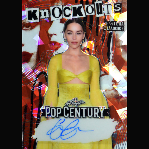 2023 Leaf Pop Century Emilia Clarke Signed Game of Thrones True 1/1 Orange Crystals Knockouts
