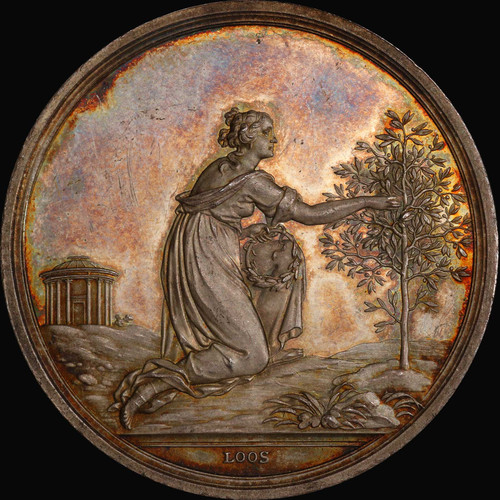 PCGS SP63 Germany Prussia Silver Merit Medal Loos Sommer B52 TOP POP 1/0
