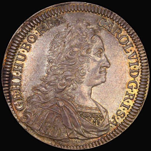 PCGS MS62 1733 Austria Charles VI Silver Thaler Hall Mint D-1055 - Rare!!