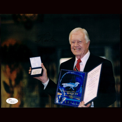 Certified President Jimmy Carter hand signed 8X10 photo Autographed Nobel Prize