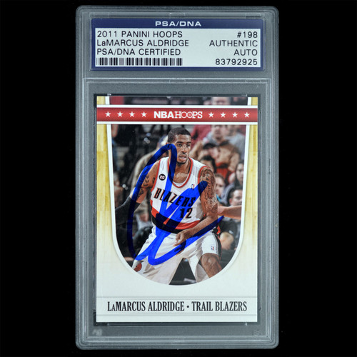 Certified 2011 Panini #198 LaMarcus Aldridge Signed Basketball trading card