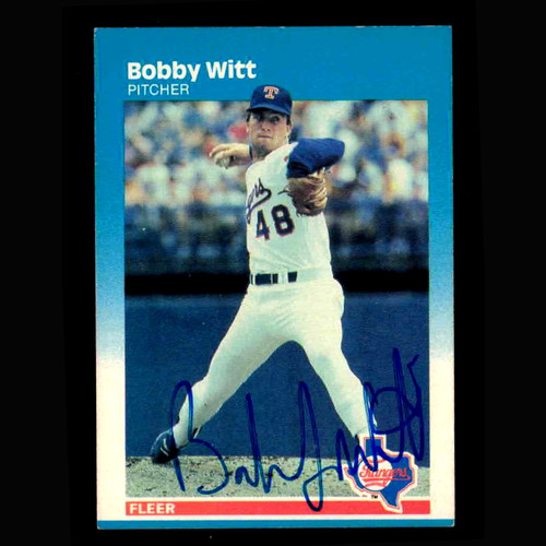 Bobby Witt autographed Baseball Card (Texas Rangers, FT) 1987 Fleer #143