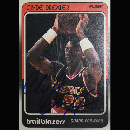 PSA 1988 Fleer #92 Clyde Dresler Signed Basketball Trading Card