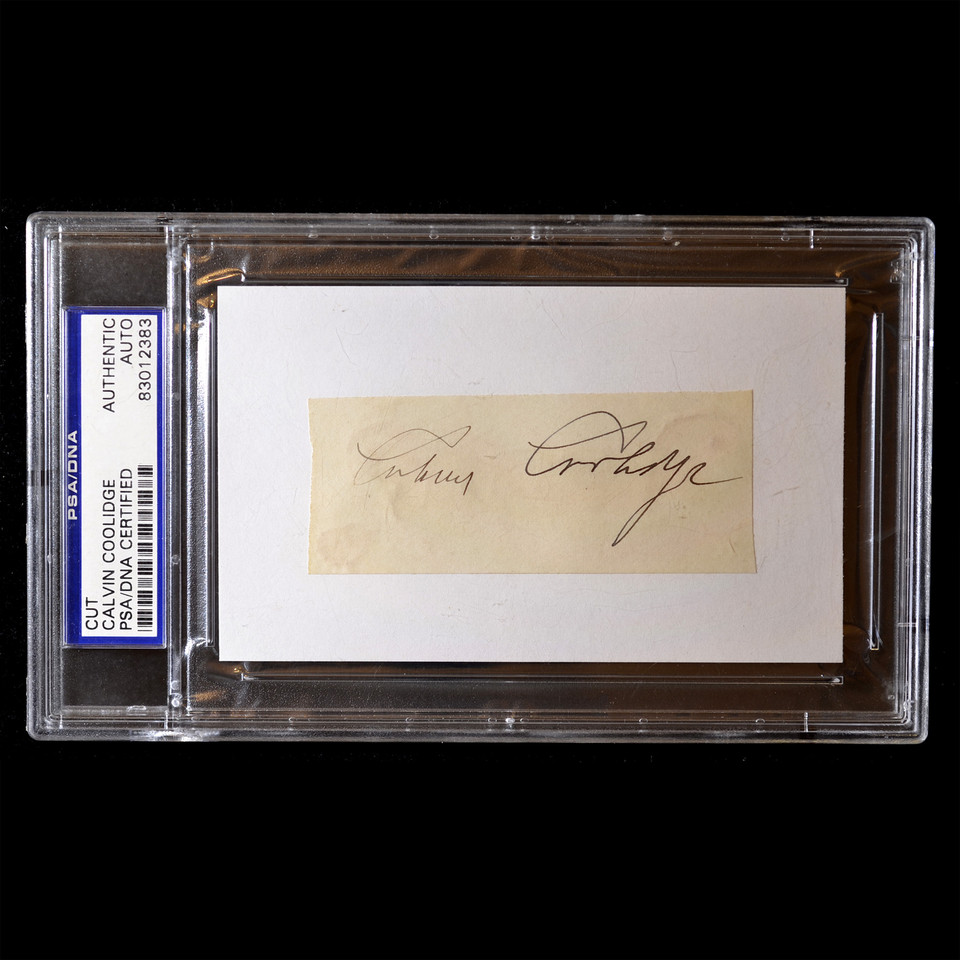 Certified 30th US President Calvin Coolidge Signature Autograph Cut PSA