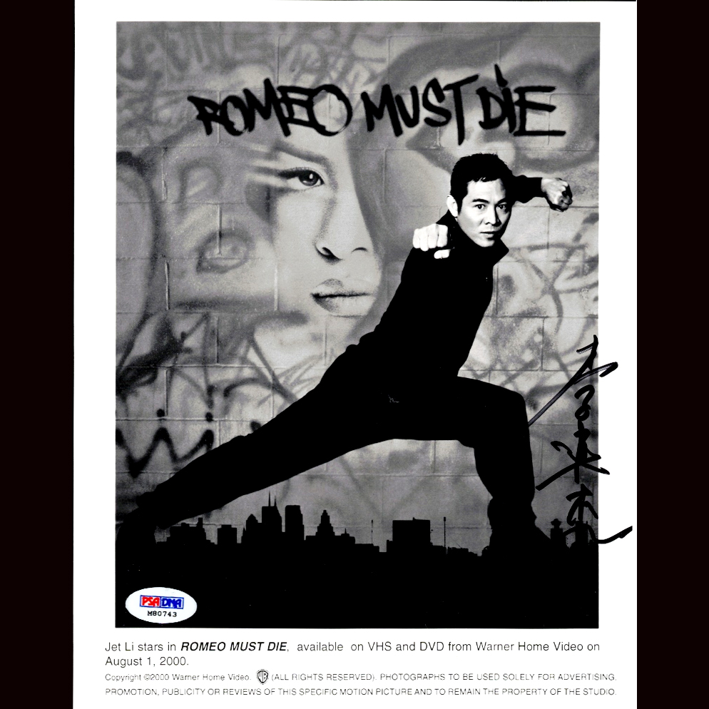 Certified Jet Li Romeo Must Die Signed Promotional 8x10 Photo Authentic ...