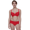 Chantelle EasyFeel Norah Sweetheart T Shirt Bra and short in poppy red