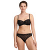 Chantelle Day To Night Balconette Bra and brief knicker in black