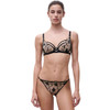 Black Chantelle Pulp Lush Thong and plunge bra
