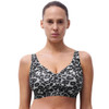 Chantelle SoftStretch Power Non Wired Plunge Bra - Grey Leopard Print
