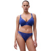 Chantelle Pulp Girls Plunge Bra and tanga knicker in sailor blue