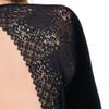Lace detail to the shoulder on the LingaDore Black Velvet Bodysuit