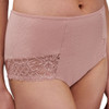 Detail to the side of the Authentic pink Chantelle Sublime High Waist Brief Knicker