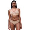 Chantelle Romance Underwired Full Cup Bra and short in golden beige