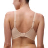 Back of the golden beige Chantelle Romance Plunge T-Shirt Bra