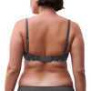 Back of the Chantelle Champs Elysees Balconette Bra - Blushed Ash
