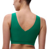 Back of the Chantelle Soft Stretch Padded Crop Top - Racing Green