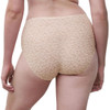 Back of the Chantelle Soft Stretch High Waist Brief in norah nude print