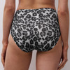 Back of the Chantelle Soft Stretch High Waisted Briefs - Grey Leopard Print