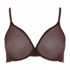 Gossard Glossies Moulded Sheer Bra - rich brown