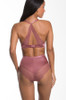 Back of the Gossard Shimmer Lace Padded Plunge Bra and high waist knicker