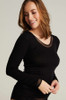 Black Femilet Juliana Merino Wool Long Sleeve T-Shirt