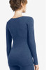 Back of the Night Blue Femilet Juliana Merino Wool Long Sleeve T-Shirt