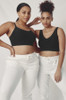 Chantelle Soft Stretch Padded Bralette and V Neck crop top in black