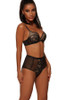 Side of the Gossard Femme Padded Plunge Bra and high waist brief