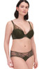 Passionata Maddie Short Knicker and Plunge Bra in Khaki