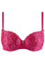 Detailing to the Aubade Rosessence Moulded Half Cup Bra - Fuchsia