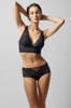 Black Chantelle Easy Feel Floral Touch Short Knicker and bralette