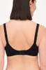 Back of the black Chantelle Easy Feel Norah T-Shirt Bra